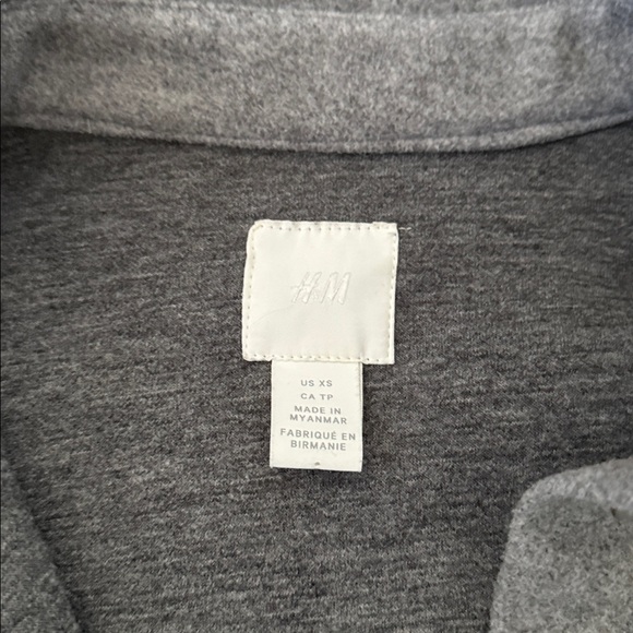 H&M Heather Gray Shirt Jacket - Picture 2 of 3
